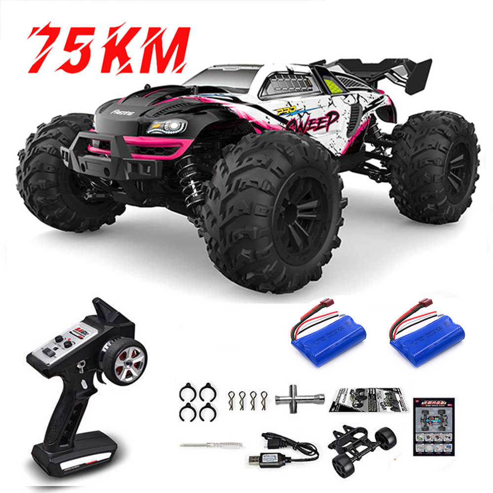Kid Toys And More - 1:16 144001/hまたは50km/hの子供用車,高速モンスタートラック,LEDリモコン付き