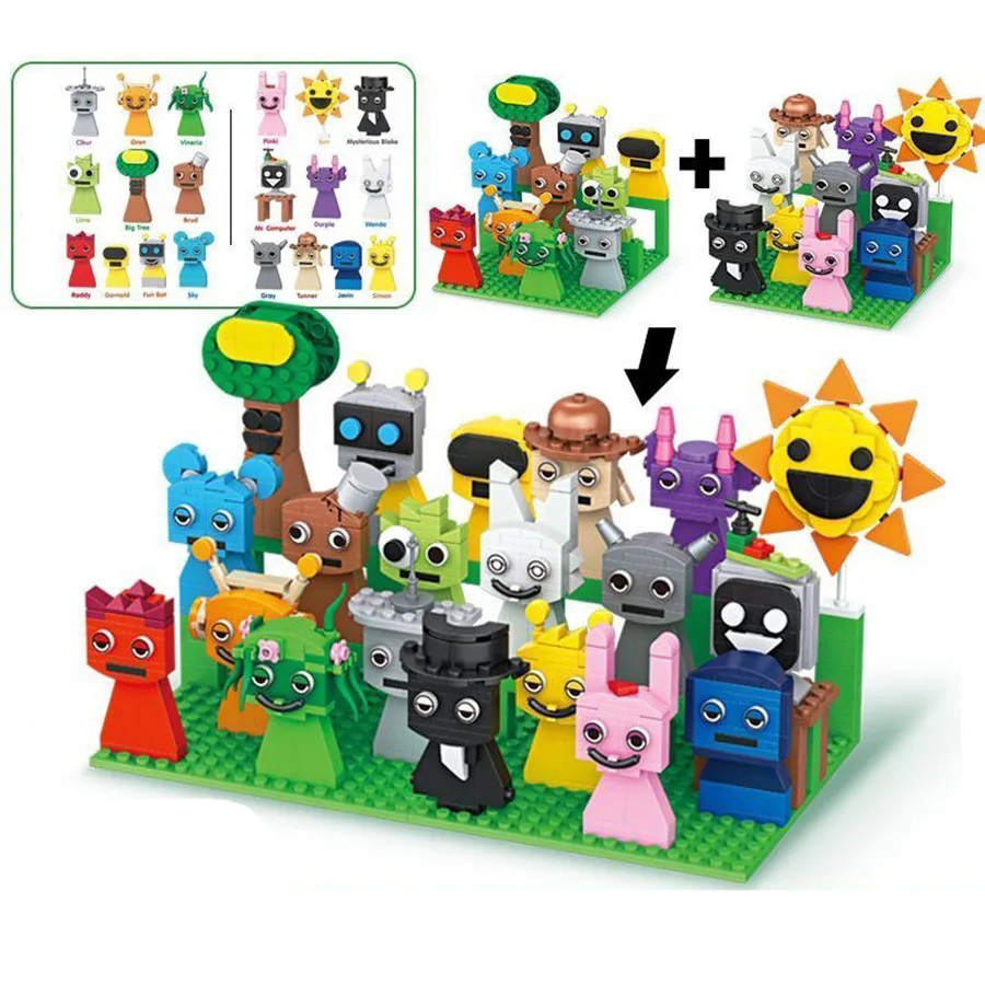 Kids Toys Easter - 9 個 MOC フィギュアビルディングブロックセットホラーゲームフィギュアレンガのおもちゃ子供のためのクリスマスイースターギフトオルゴール