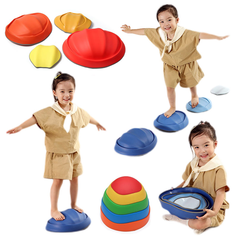 Kids Toys Learning - 子供のバランスの取れた楕円形の石,滑り止めの子供のおもちゃ,脱色,プラスチックエッジ,屋内および屋外のおもちゃ