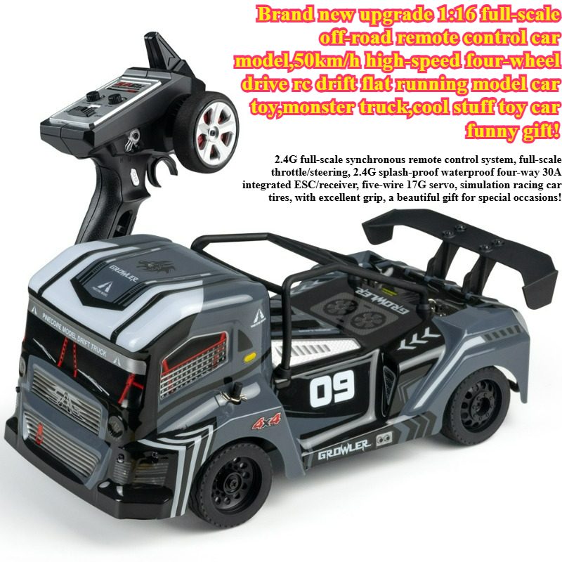 Kid Toys And More - クールで面白いギフト - 時速50kmの高速4WDラジコンカー、リモートコントロールカー、1:16フルスケールラジコントラック、モンスタートラック、子供向けおもちゃ