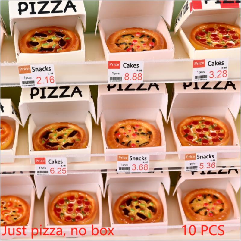 Kids Toys Home - 10 個かわいいドールハウスミニチュア模擬キッチン食品おもちゃピザモデル家の装飾子供の遊びのおもちゃマイクロ風景装飾品ギフト
