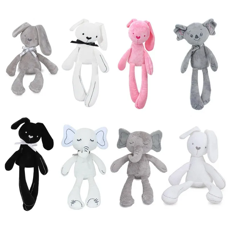Kids Toys Easter - 42CMのかわいいウサギのぬいぐるみ、赤ちゃん用柔らかいぬいぐるみ、子供用、寝かしつけ、ベビーベッド用ぬいぐるみ、幼児用誕生日プレゼント