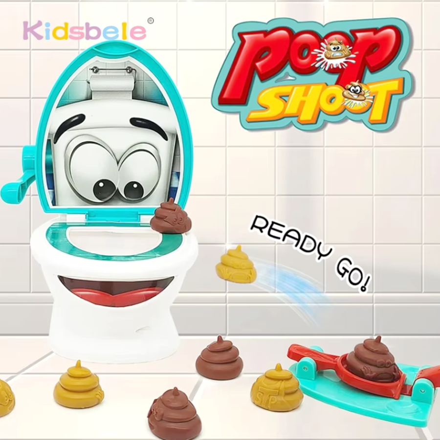 Kids Quirky Toys - 1個のうんこを撃つ面白いパーティーグッズ、クリスマスプレゼント、楽しくて風変わりなうんこを撃つおもちゃ、子供と大人のためのインタラクティブな卓上ゲーム