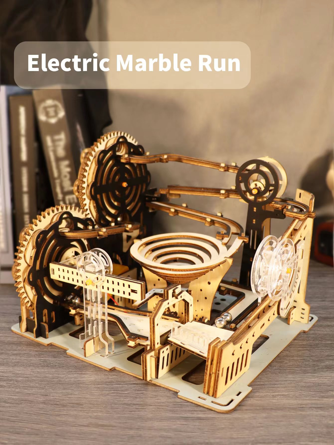 Marble Run Set - 電気 3D 木製パズルマーブルランモデルキット頭の体操パズル DIY 手作りクリスマスギフト