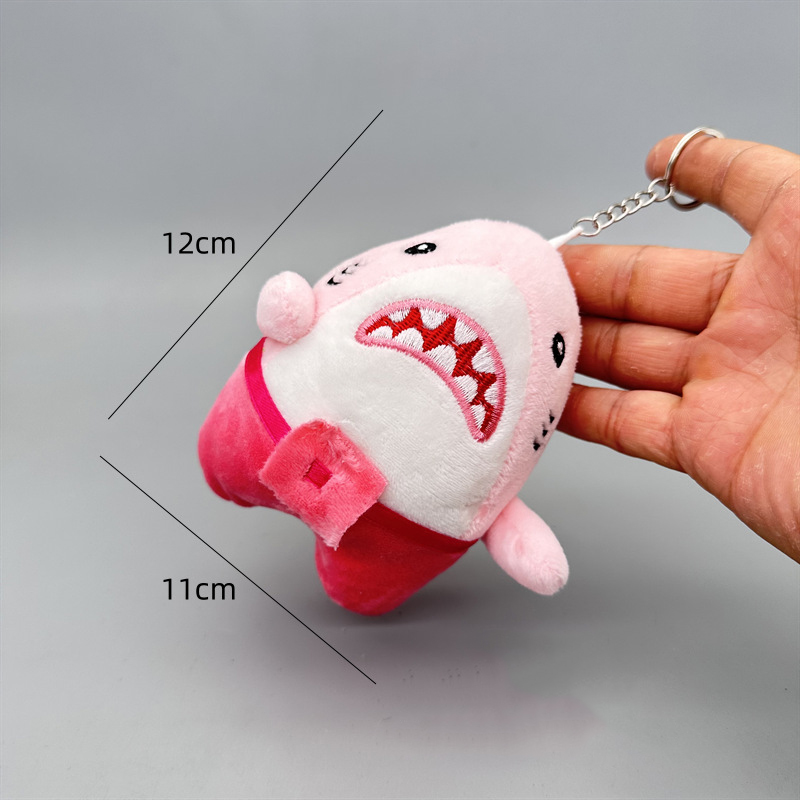 Kids Quirky Toys - かわいいサメのぬいぐるみキーホルダーおもちゃ、動物サメ人形キーチェーンギフト、個性的なサメキーホルダーペンダントバッグアクセサリー、子供のおもちゃ
