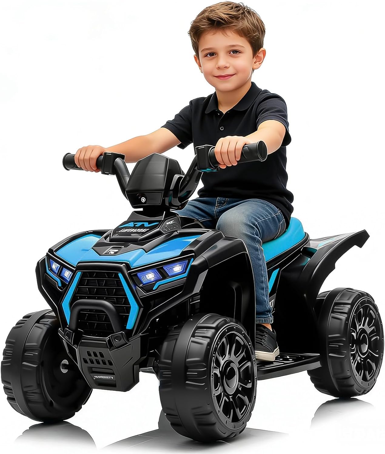 Kids Toys Quad - 6V ブルー キッズ ライドオン ATV クワッド、390