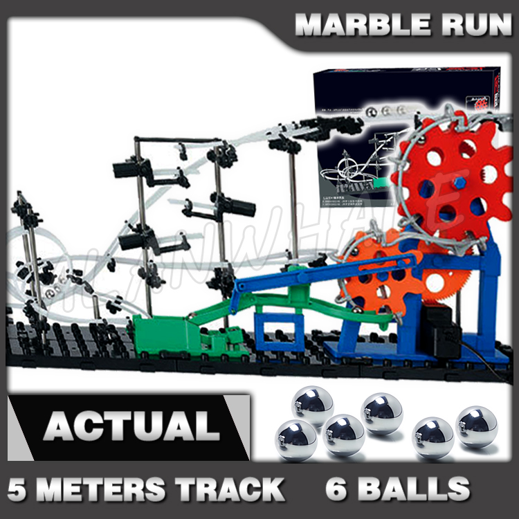 Marble Run Set - 560cmレール マーブルラン ギア駆動 階段迷路 レース ローラーコースター