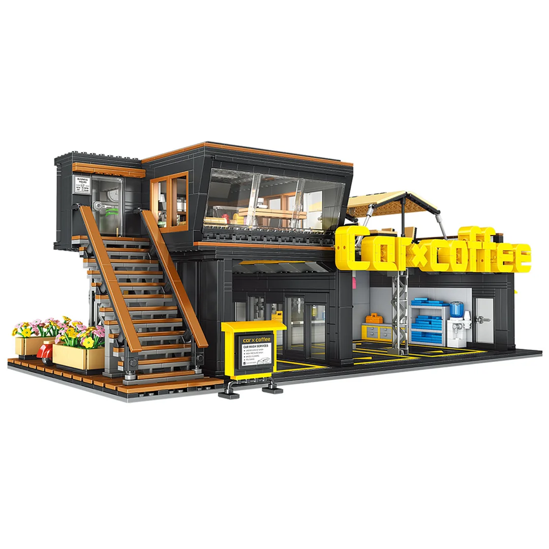 コーヒー自動車修理工場コーヒー車クラブビルディングブロック2 - Kids Toys Stores のレビューと価格