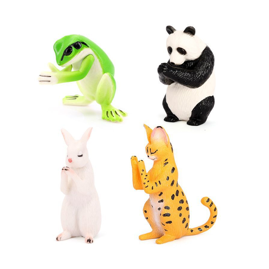 リアルなカエル、猫、ウサギ、パンダ、ゾウの祈る姿を再現したか - Kids Toys Under £5 のレビューと価格