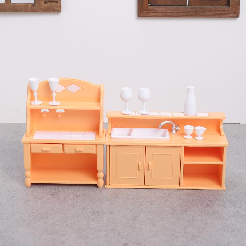 (.) 1 セットドールハウスキッチン家具キット 1:12  - Dollhouse Furniture Set のレビューと価格