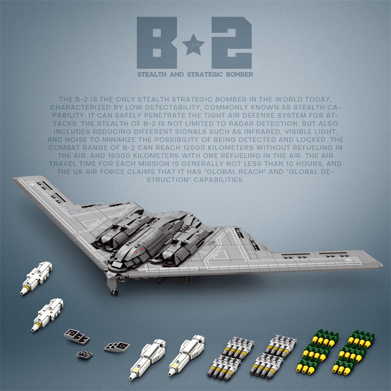 2063ピース キッズブロックおもちゃ 軍用機 B-2 ステ - Kids Toys Under £5 のレビューと価格