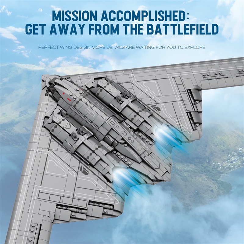 2063ピース キッズブロックおもちゃ 軍用機 B-2 ステ - Kids Toys Under £5 のレビューと価格