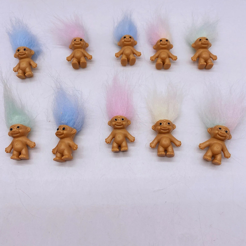 5/10個入りミニロングヘアのクローン人形トロール人形カラフ - Kids Toys Under £5 のレビューと価格