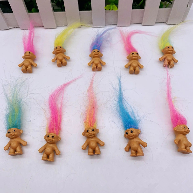 5/10個入りミニロングヘアのクローン人形トロール人形カラフ - Kids Toys Under £5 のレビューと価格