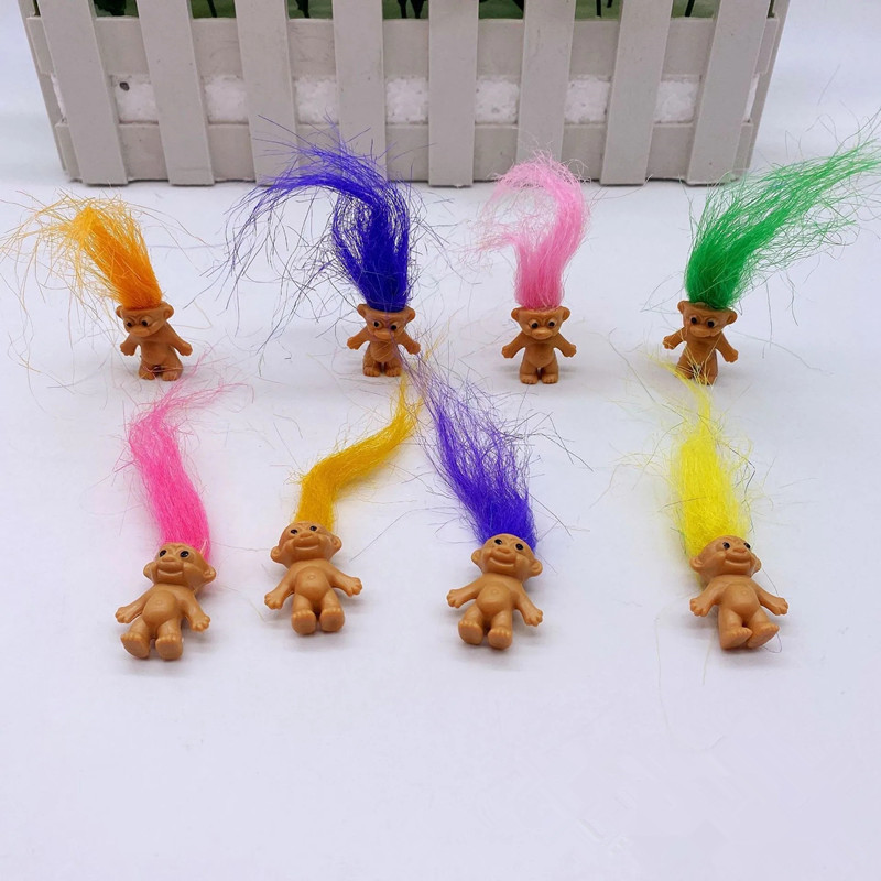 5/10個入りミニロングヘアのクローン人形トロール人形カラフ - Kids Toys Under £5 のレビューと価格