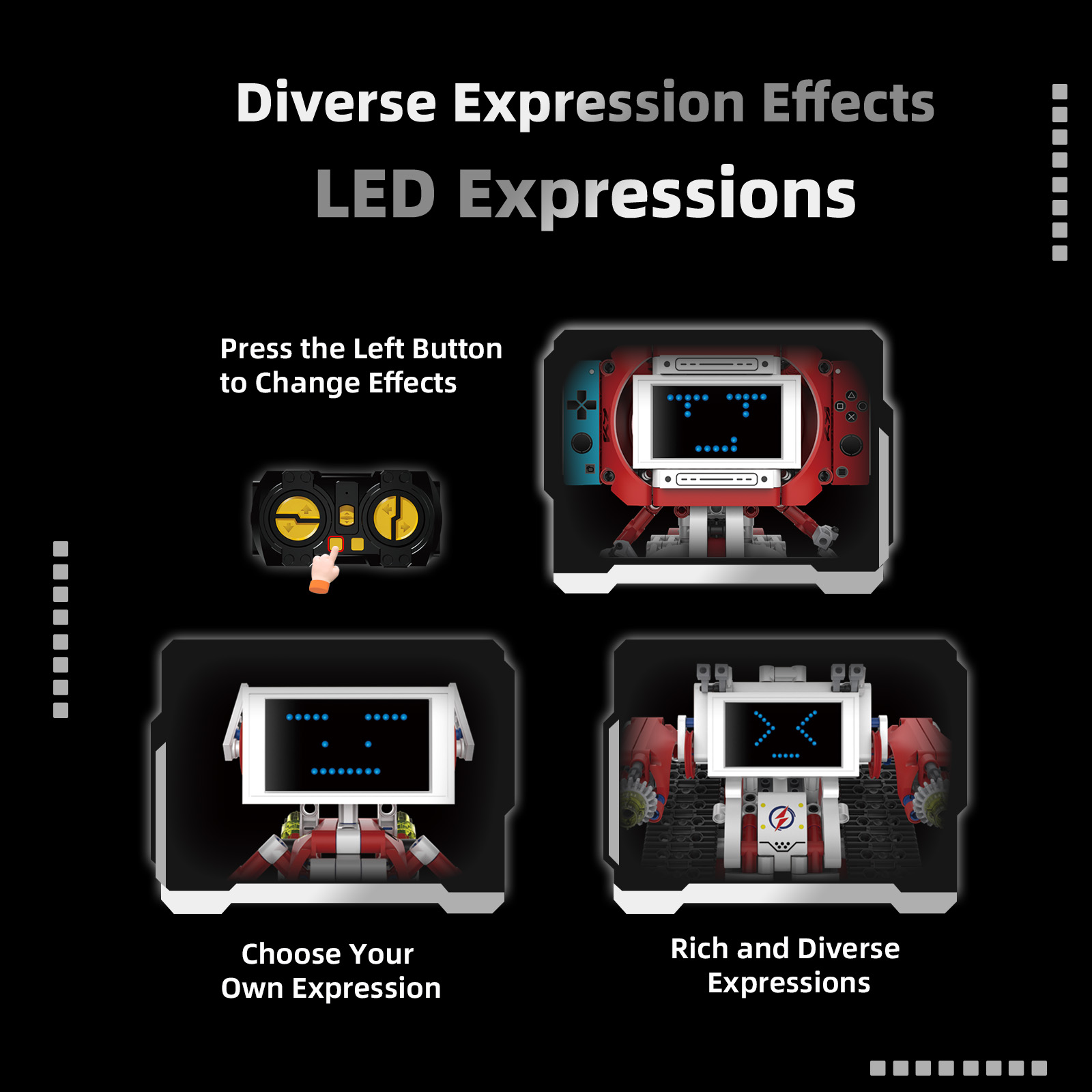 LEDディスプレイ付き5 in 1ロボット組み立てセット、R - Kids Toys Under £5 のレビューと価格