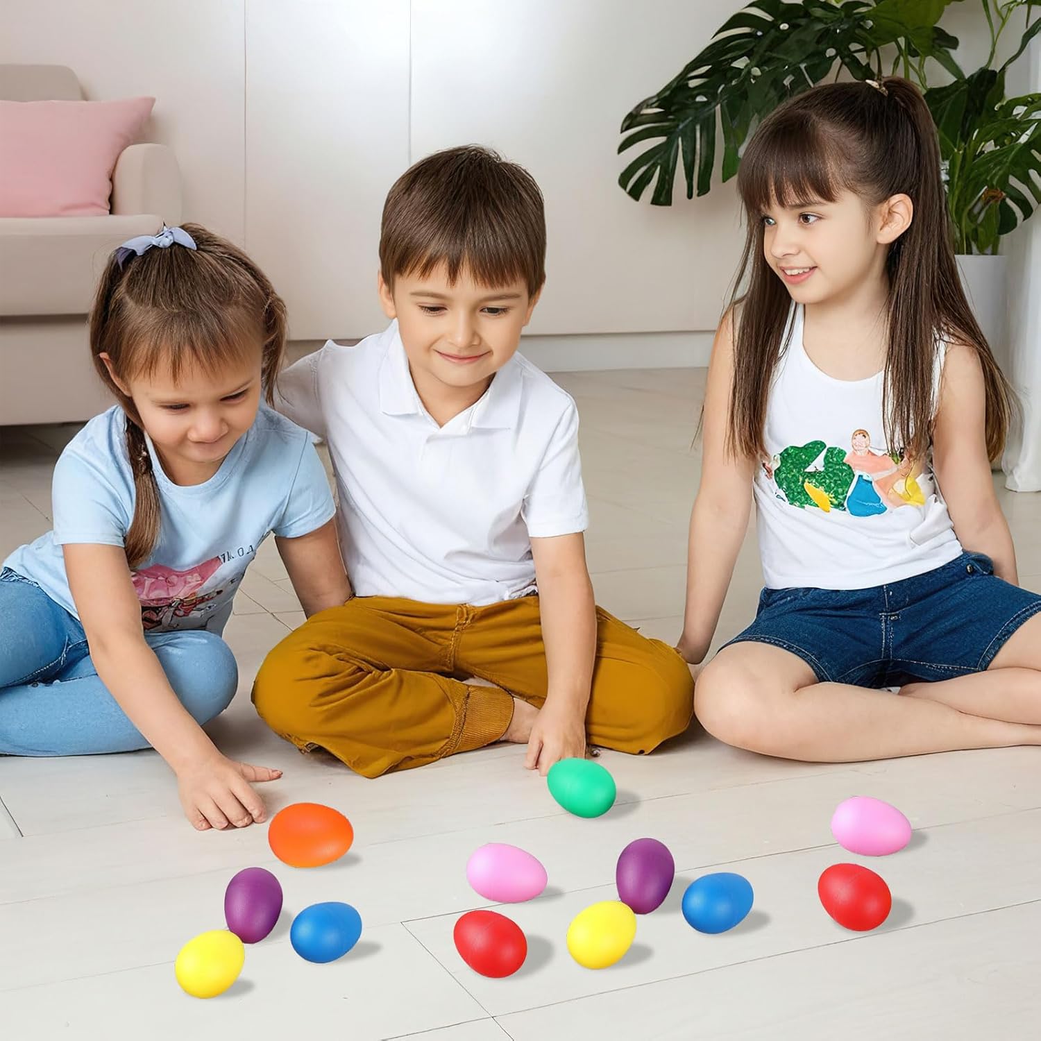 2 個プラスチックエッグシェイカーパーカッションミュージカル - Kids Toys Easter のレビューと価格