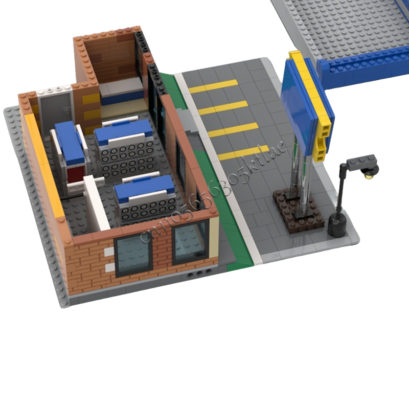 717ピース MOC シティストリートビュー モジュラーコミ - Kids Toys Rental のレビューと価格