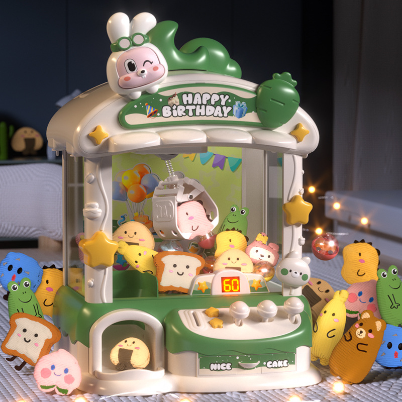 漫画爪ゲーム機ウサギ自動人形機のおもちゃ子供のためのコイン式 - Kids Toys Easter のレビューと価格