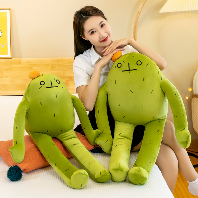 サボテンの絵が描かれたぬいぐるみ,60cm,クリエイティブな - Kids Quirky Toys のレビューと価格