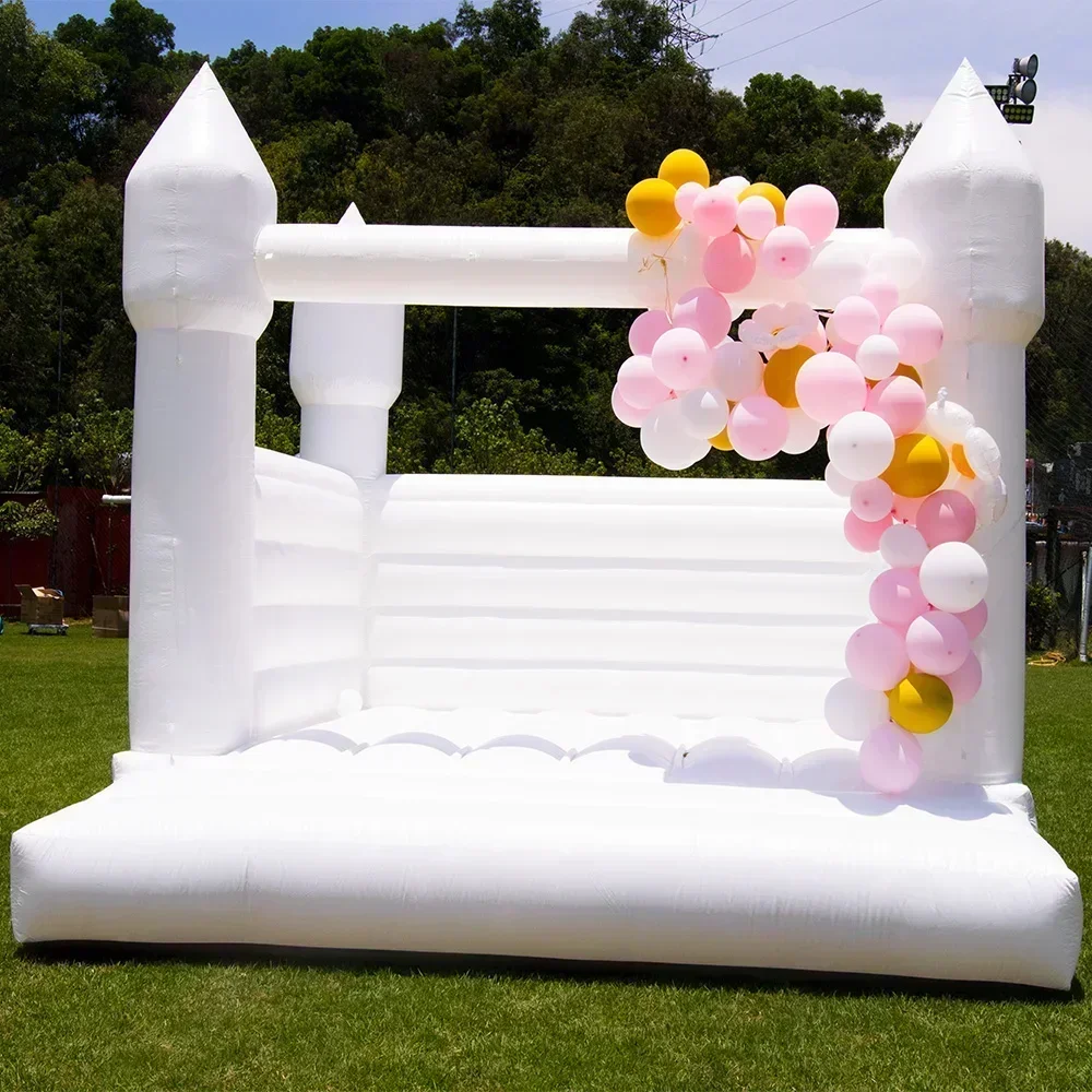 3 メートル/4 メートル白/黒インフレータブル城バウンスハ - Kids Toys Rental のレビューと価格