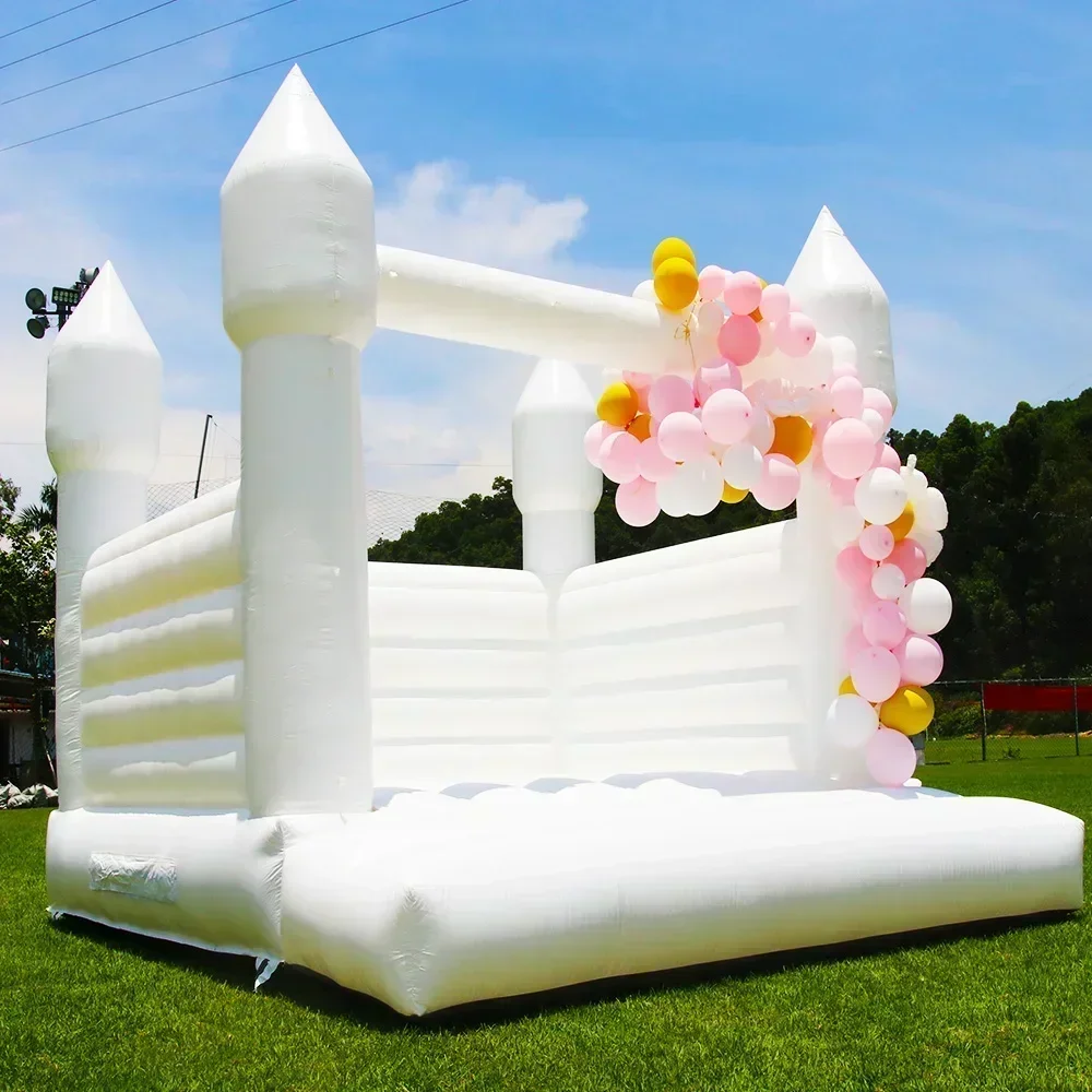 3 メートル/4 メートル白/黒インフレータブル城バウンスハ - Kids Toys Rental のレビューと価格