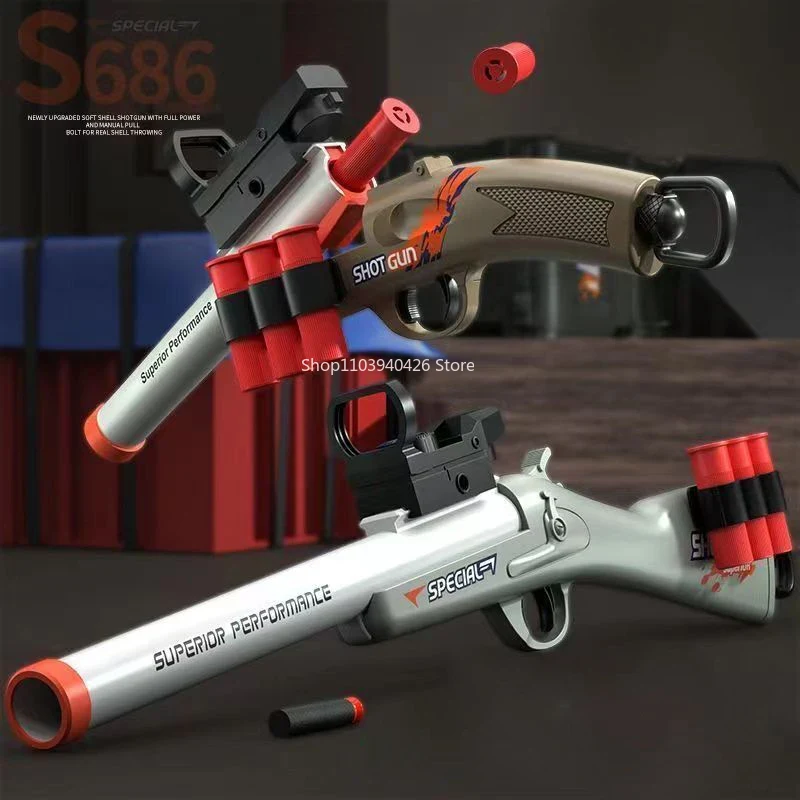 S686 シェルショットガンおもちゃ銃 ソフト弾エアソフトラ - Foam Dart Gun のレビューと価格