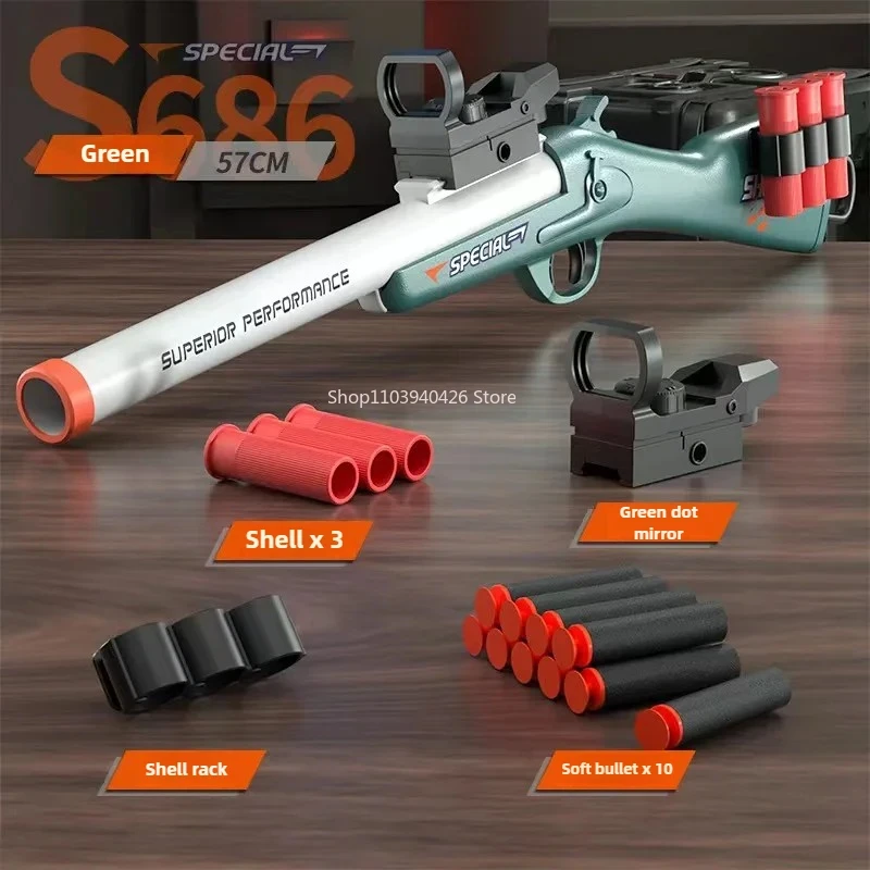 S686 シェルショットガンおもちゃ銃 ソフト弾エアソフトラ - Foam Dart Gun のレビューと価格