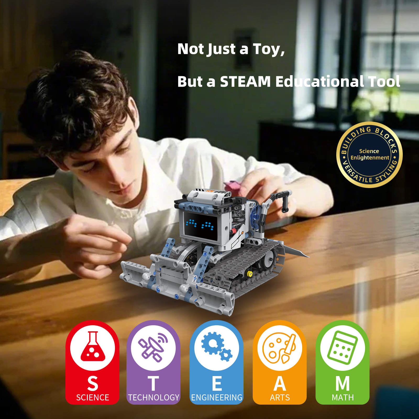 5 in 1 ロボット組み立てキット、STEMロボット組み立 - Kids Toys Under £5 のレビューと価格