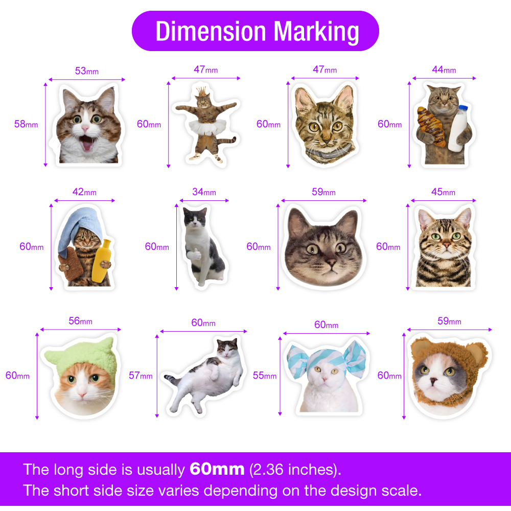 面白い猫クリップアートステッカー子供 DIY ギフトおもちゃ - Kids Toys Clipart のレビューと価格