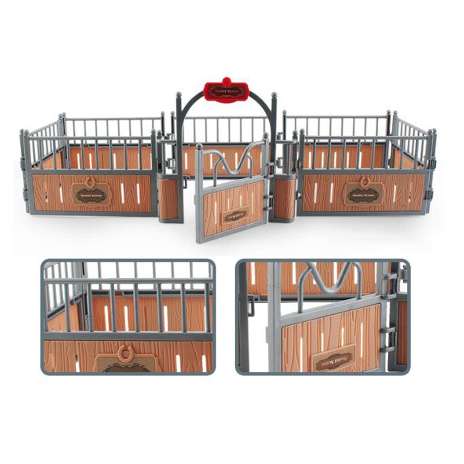 砂場のジオラマや装飾に使える、リアルな馬小屋の模型キット。柵 - Kids Toys Kit のレビューと価格