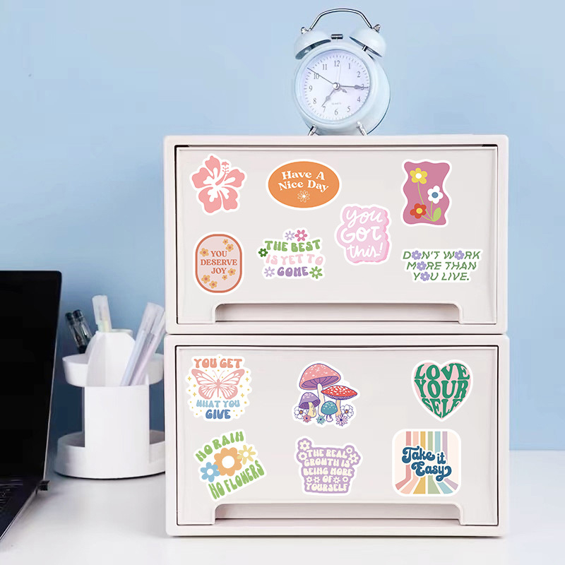 100 個デンマークパステル美的ステッカー DIY ヘルメッ - Kids Toys Quotes のレビューと価格