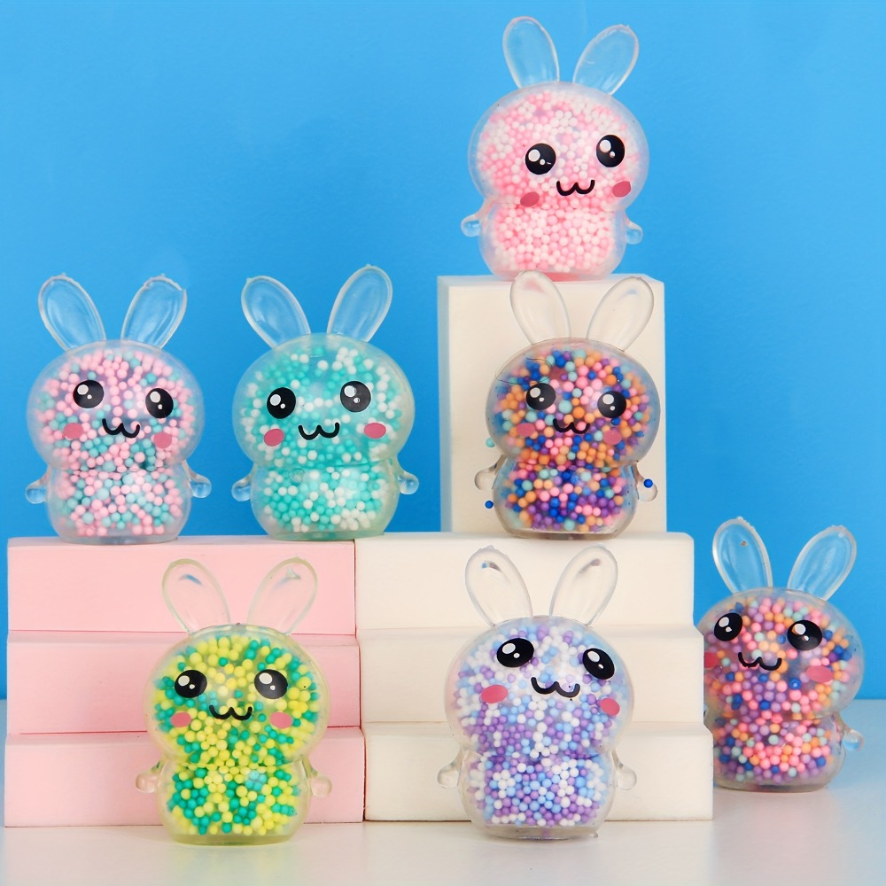 スクイーズバニーストレスボール、ライト、ストレス解消玩具、そ - Kids Toys Easter のレビューと価格