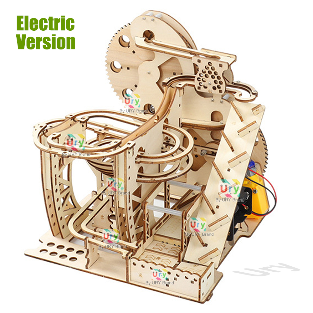 ウリ3D木製パズルマーブルランセットトラックデバイス機械式マ - Marble Run Set のレビューと価格