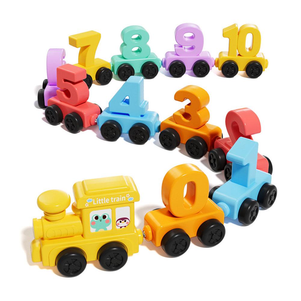 モンテッソーリ教育玩具 トレインセット 木製 磁石式 数字ト - Kids Toys Learning のレビューと価格
