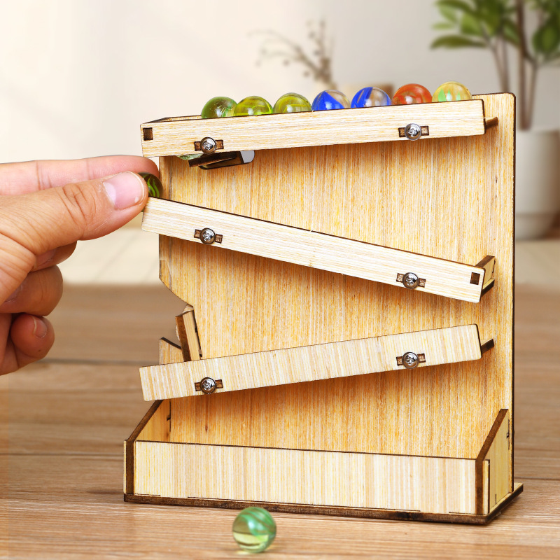 木製マーブルランDIYキット、STEM教育玩具、手作り組み立 - Marble Run Set のレビューと価格