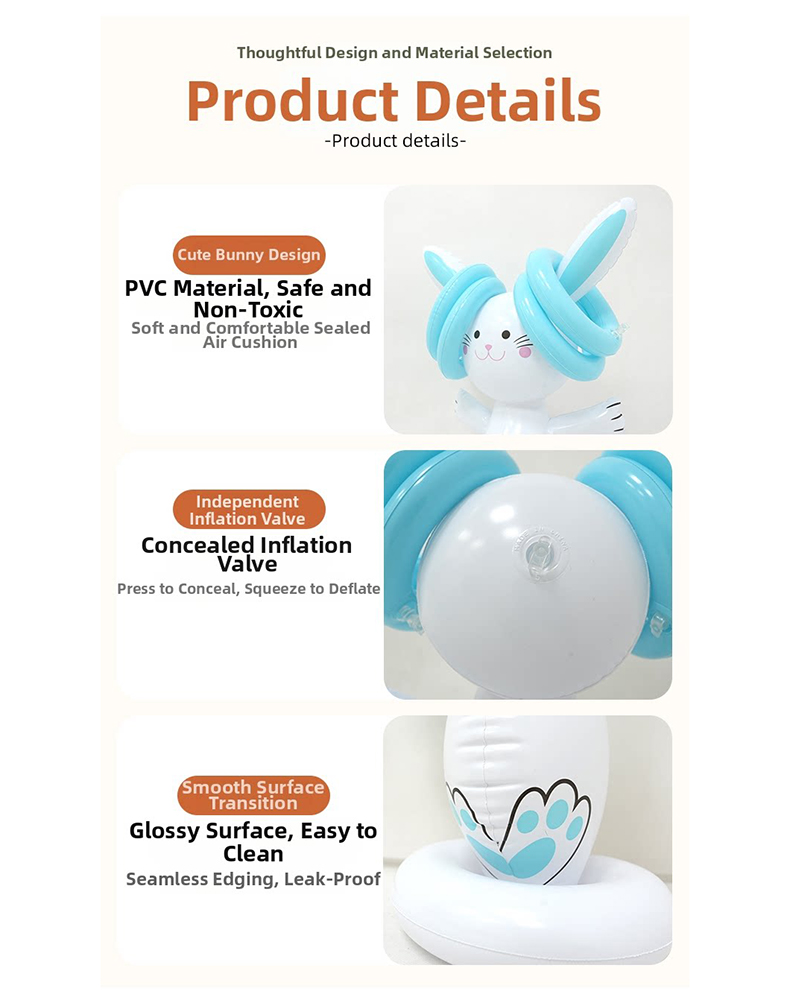 イースター用インフレータブルバニーリングトスゲーム、子供用ウ - Kids Toys Easter のレビューと価格