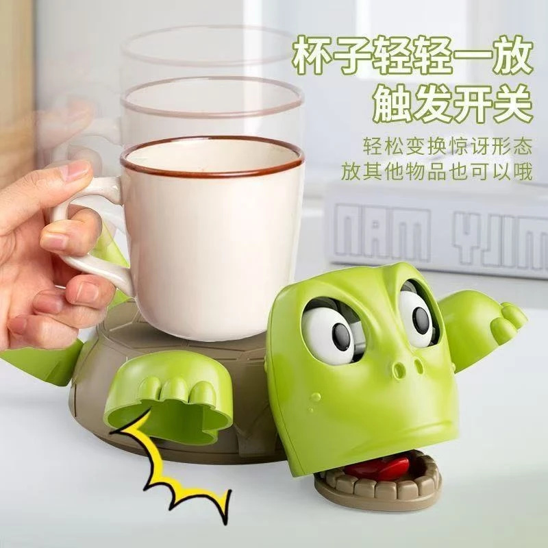 面白いカメのプッシュコースター、ポップアイカップマットプレス - Kids Quirky Toys のレビューと価格