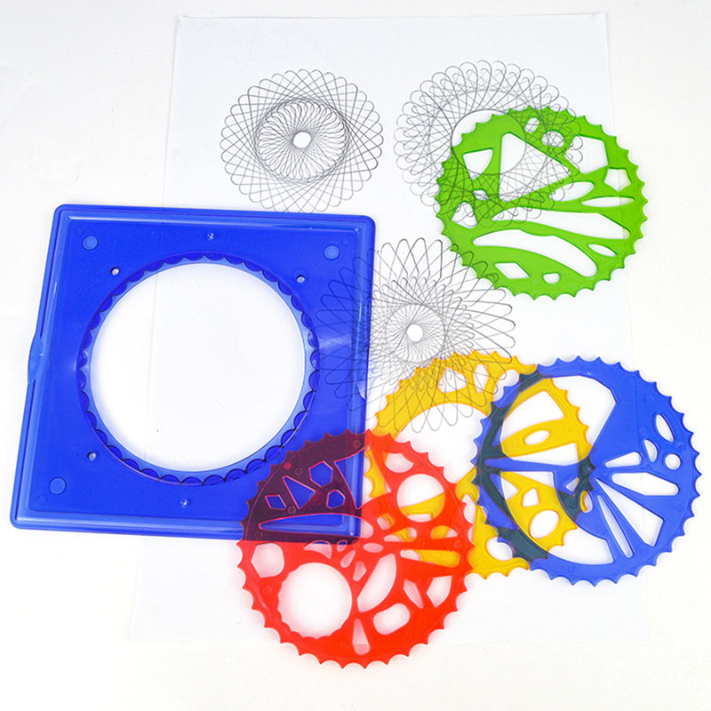 5 in 1スパイラルアートギア幾何学定規マジックレインボー - Kids Toys Under £5 のレビューと価格