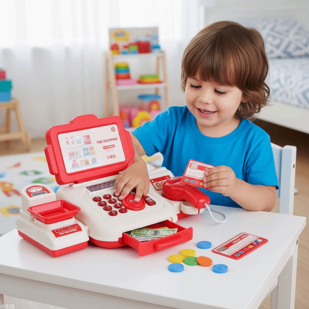 パズルシミュレーションスーパーマーケットレジ楽しいギフト多機 - Toy Cash Register のレビューと価格