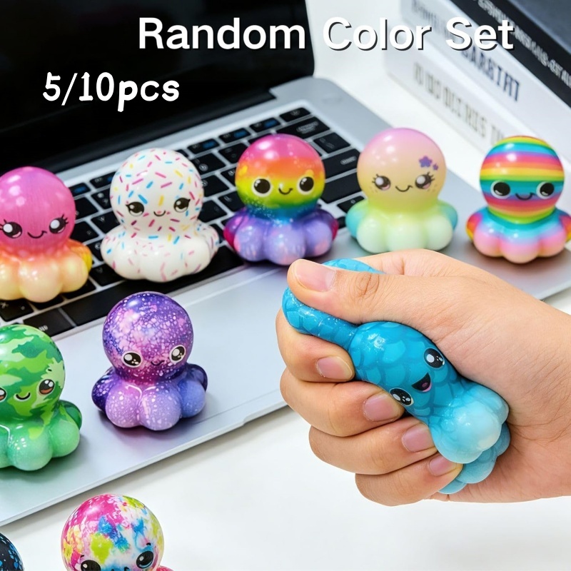 タコ型のゆっくりスクイーズできるフィジェットトイ、大人と子供 - Kids Toys Easter のレビューと価格