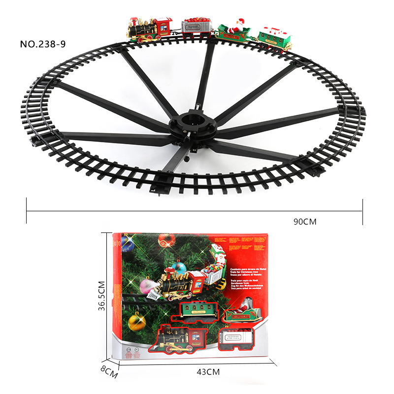 電動クリスマス列車セット、音楽と光るツリー、吊り下げオーナメ - Kids Toys Home のレビューと価格