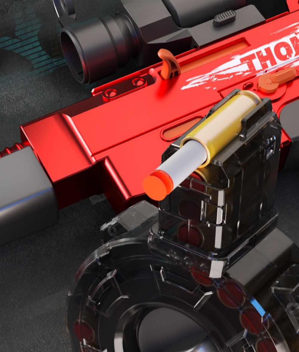 電動弾薬排出式ソフト弾丸玩具モデル、サブマシンガンスタイル、 - Foam Dart Gun のレビューと価格