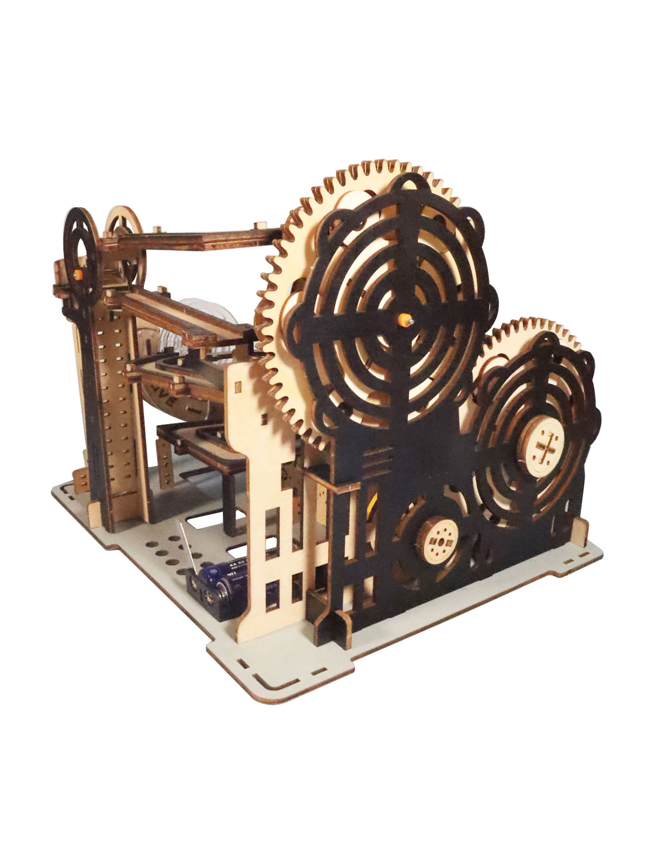 電気 3D 木製パズルマーブルランモデルキット頭の体操パズル - Marble Run Set のレビューと価格