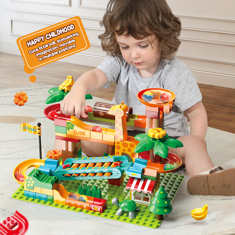 DIY マーブルランスライドブロックレースビルディングレンガ - Marble Run Set のレビューと価格