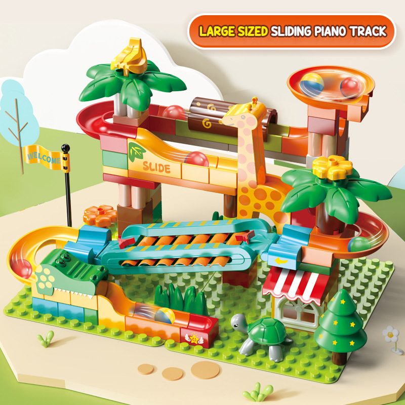DIY マーブルランスライドブロックレースビルディングレンガ - Marble Run Set のレビューと価格