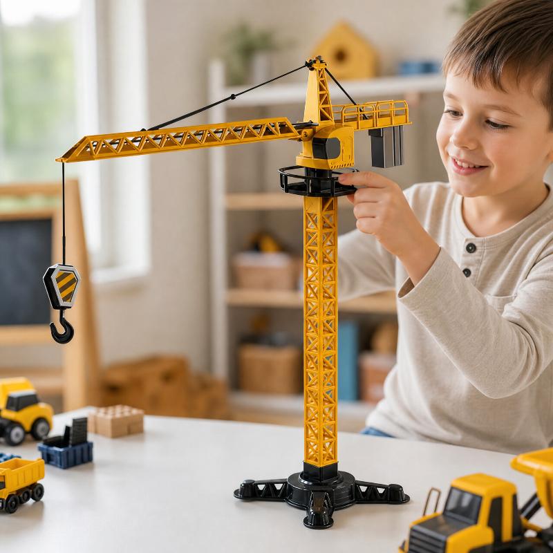 タワークレーンおもちゃ。建設工学を模した回転式のタワー模型。 - Kids Toys And Games のレビューと価格