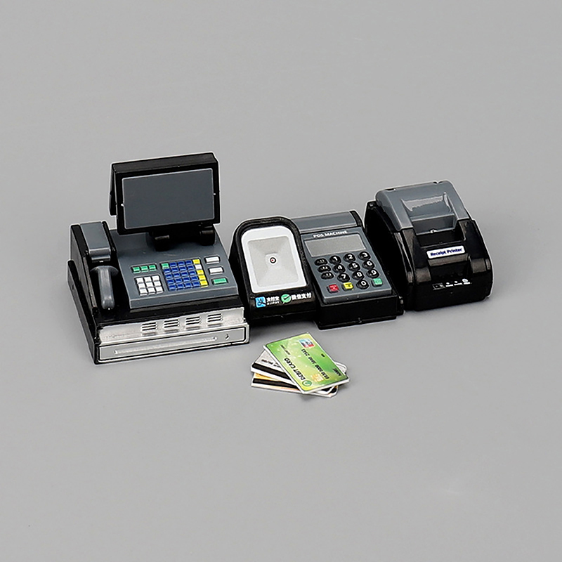 新しい1セットドールハウスミニスーパーマーケットレジカードマ - Toy Cash Register のレビューと価格