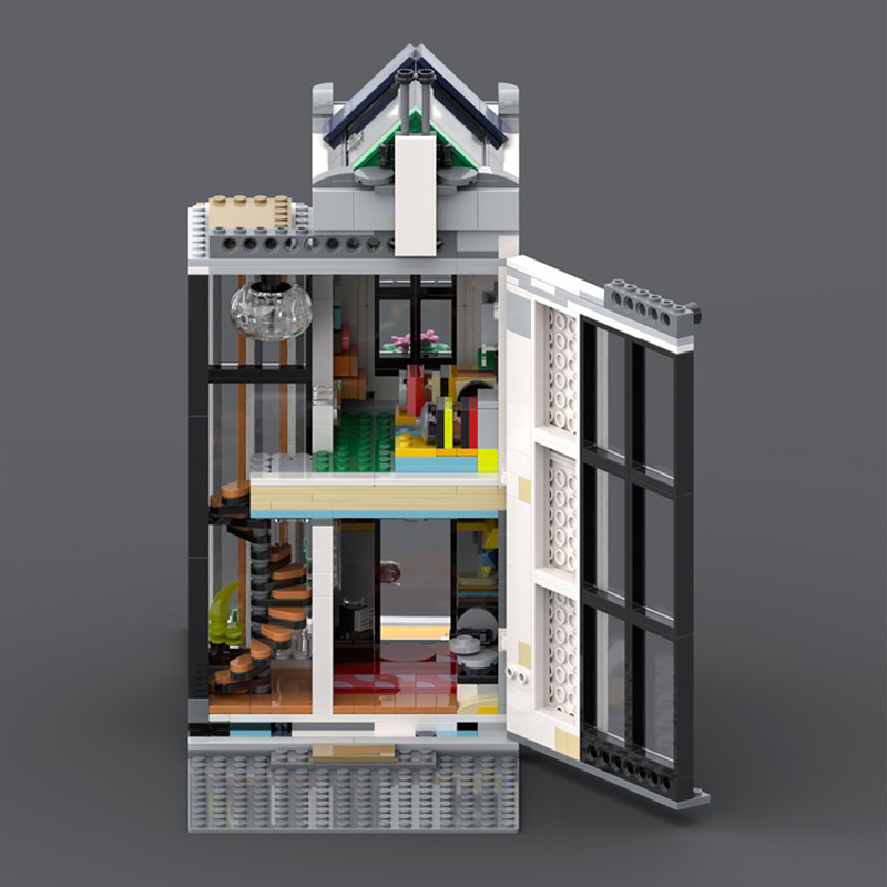 868ピース ハウスストリート ビニールストア MOC カス - Kids Toys Stores のレビューと価格