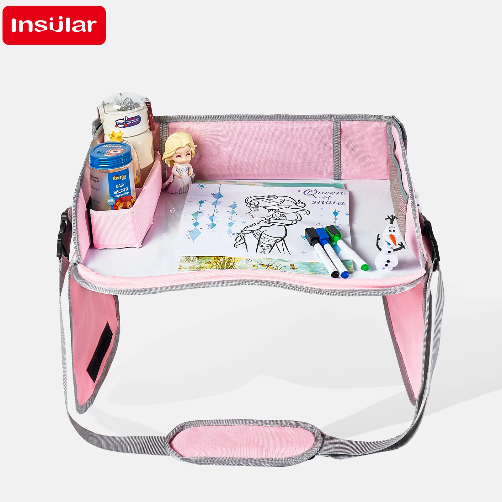 INSULAR 折りたたみ式子供用トラベルトレイ 多機能車用 - Kids Toys Drawing Easy のレビューと価格